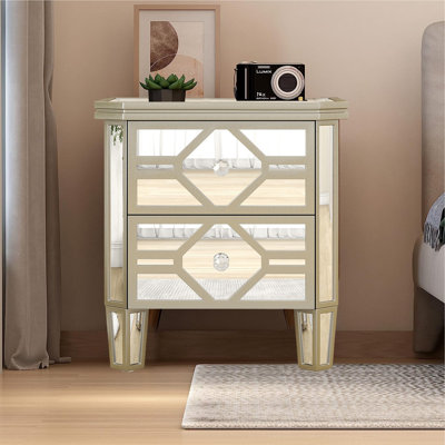 Table de chevet en verre Gerrad