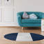 Tapis à rayures en poly-bleu-24339707