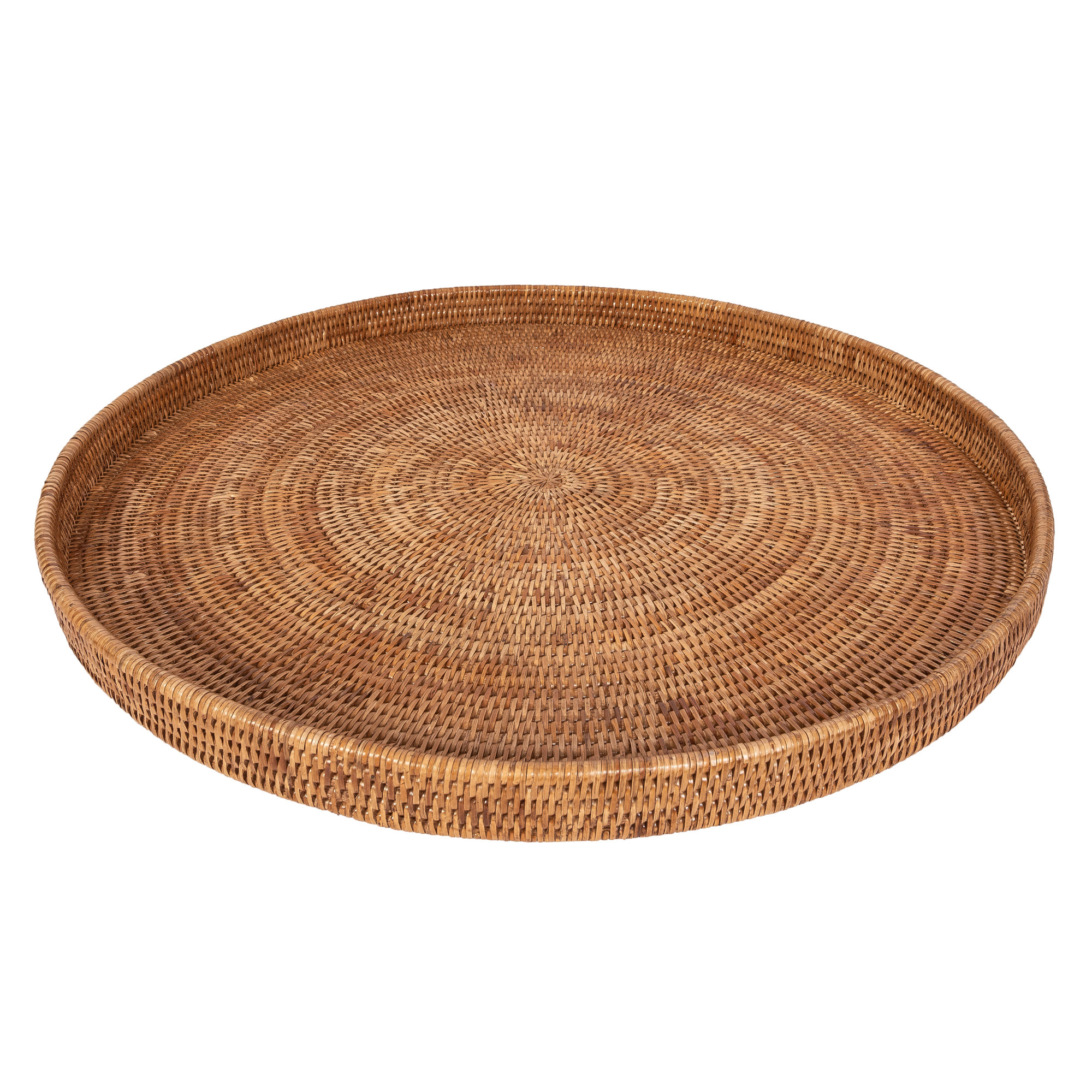 Landers Handmade Serving Tray, 2" H x 28" W x 28" D, Honey Brown