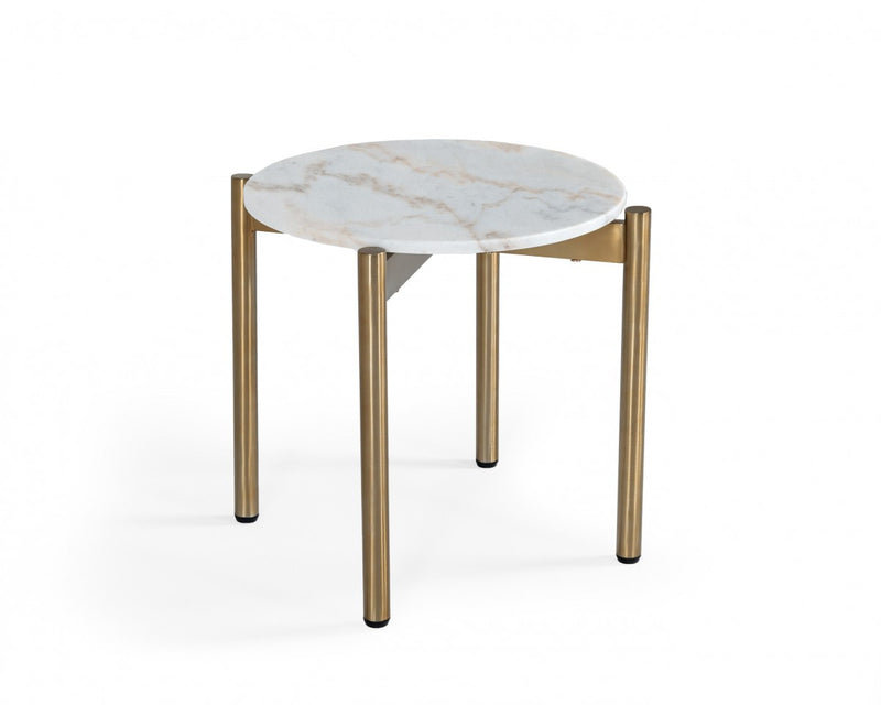 Stone Top End Table