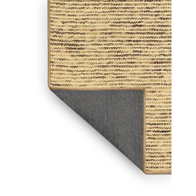 Tapis brun uni en laine et polyester tissé à la machine Diminic, Rectangle 2 pi x 3 pi