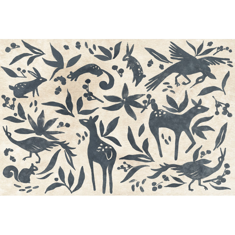 Woodland Woodblock II by June Erica Vess - Wrapped Canvas Print, 81cm H x 122cm W x 3.8cm D