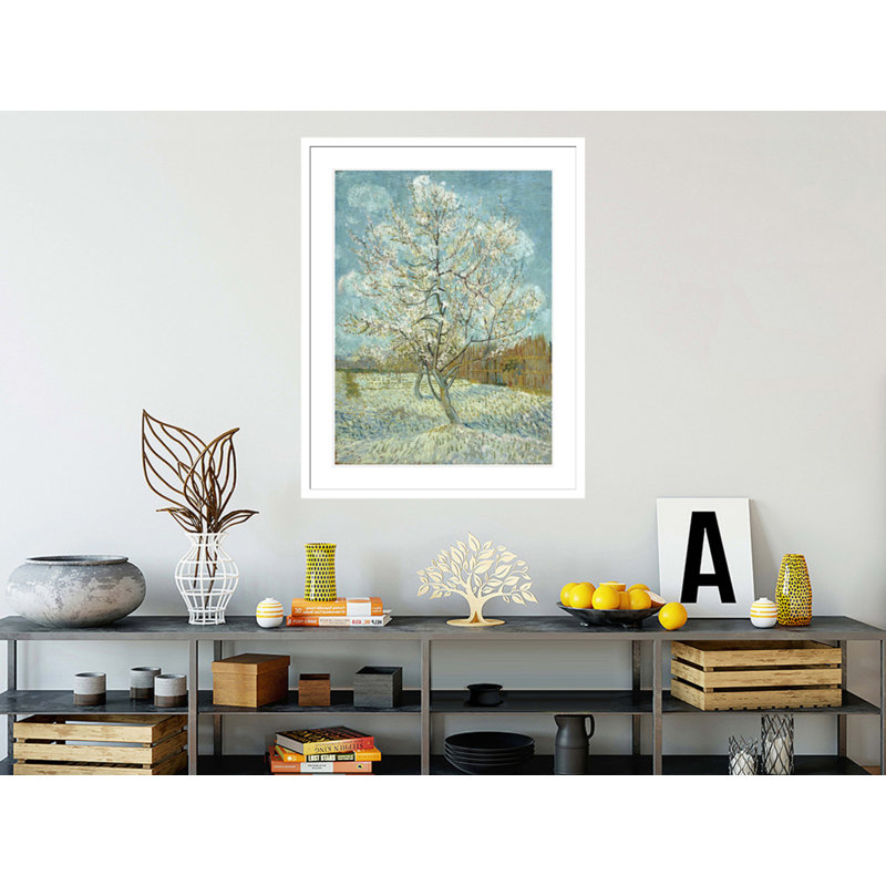 «The Pink Peach Tree» par Vincent van Gogh, impression giclée encadrée, H 21,75 po x l 17,55 po