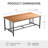 Coan Archlebov Powder-Coated Steel Frame Yellow Rectangular Outdoor Patio Coffee Table-1214697640