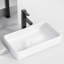 Lavabo de salle de bain vasque rectangulaire en céramique 24 po x 14 po pour salle de bain moderne-97214389