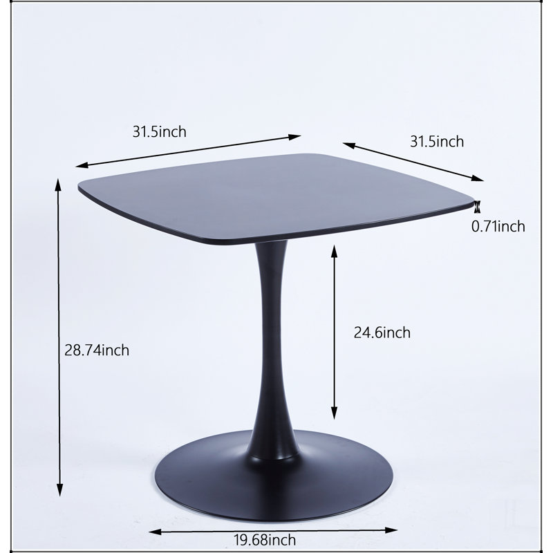 31.5Inch Special Dining Table,MDF Dining Table , Kitchen Table,Black,Exective Desk