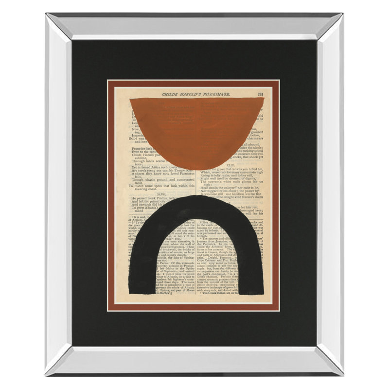 «Abstract Arch Duo», art mural en miroir - 34 po x 40 po