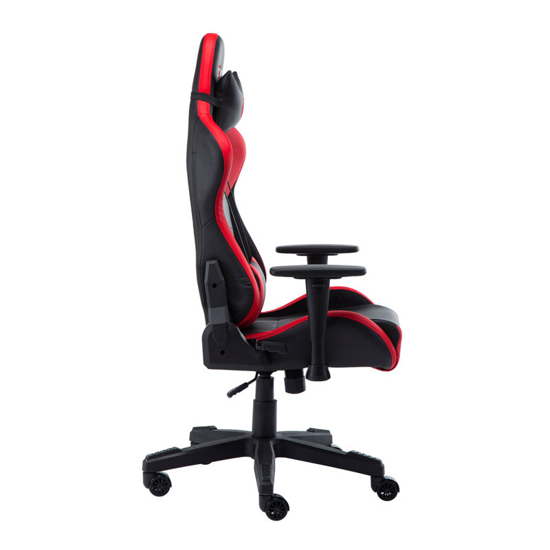 Inbox Zero Adjustable Reclining Ergonomic Swiveling PC & Racing Game Chair, Red