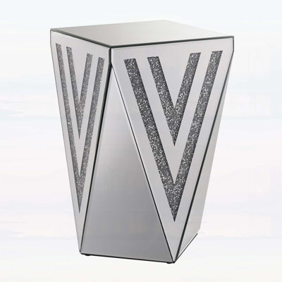 Triangular Mirror Square Table