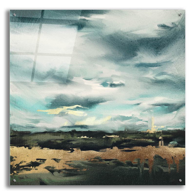  «River Don» par Svetlana Aleynikova, art mural en verre acrylique, 36 po x 36 po