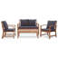 Chaise longue avec coussins 4 pièces-923268757