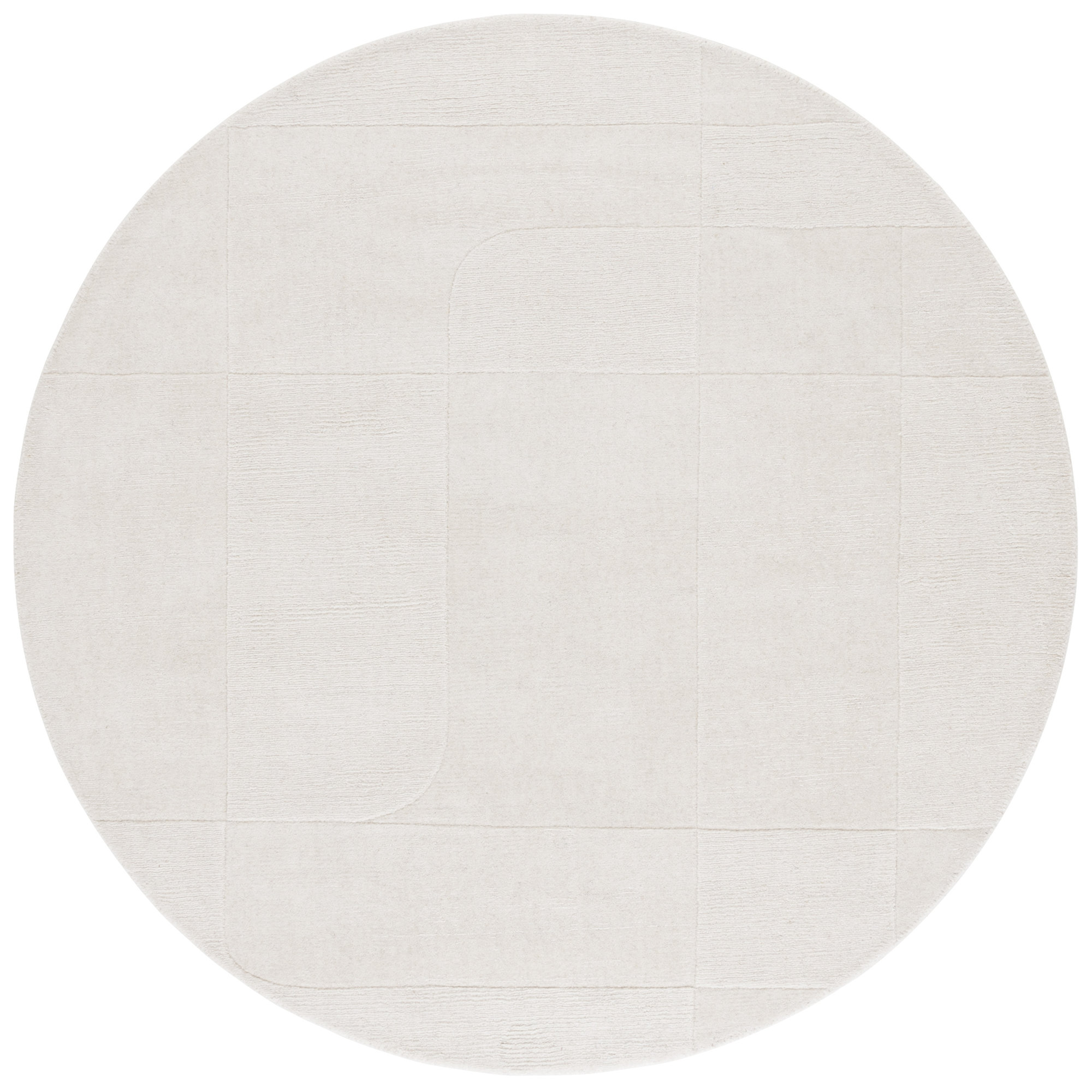 Kyrie Hand Loomed Ivory Rug, Round 6'