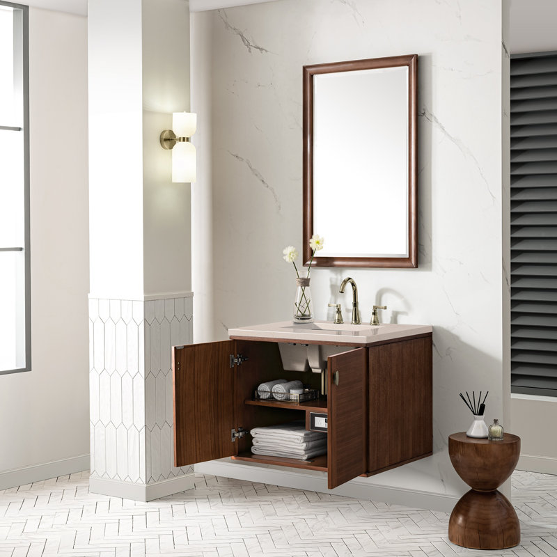 Amberly Single Vanity, 30", Eternal Marfil, 8" Widespread