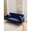 Lit en velours bleu, 180 cm (71 pouces) - Idéal pour un petit salon, une chambre ou un bureau. 3 positions réglables, matériaux de qualité, installation facile. Convertible pour tous les espaces, y compris les bureaux. Charge maximale : 272 kg (600 lb).
