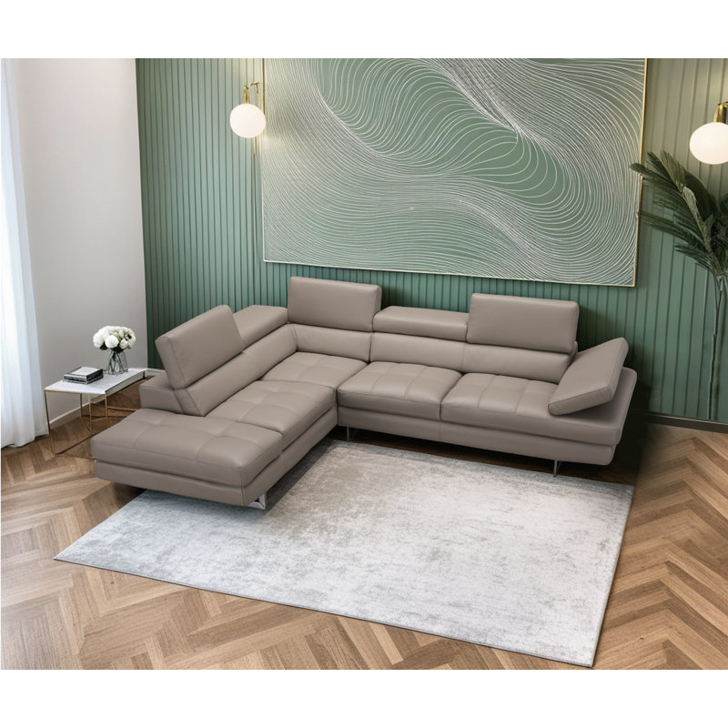Antalya 2 - Piece Upholstered Peanut Sectional, Peanut