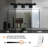 Modern 4-Light Matte Black LED Vanity Light Fixture