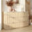 Corentin 53.9" Wide Dresser 6 Drawers With Storage Modern Faux Travertine Wood Chest For Bedroom-125370577
