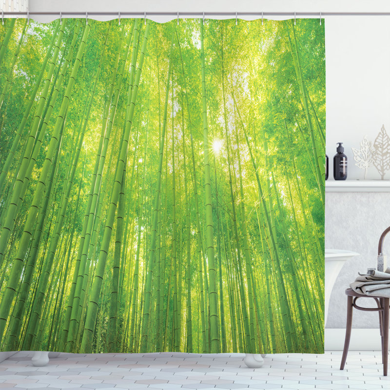 Shower Curtain with Hooks Included, 70"H x 69"W