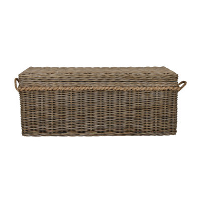 Coffre de rangement en osier tissé Kent