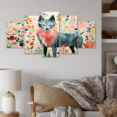 Rose et vert, loup boho