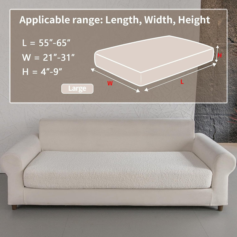 Polyester Box Cushion Sofa Slipcover