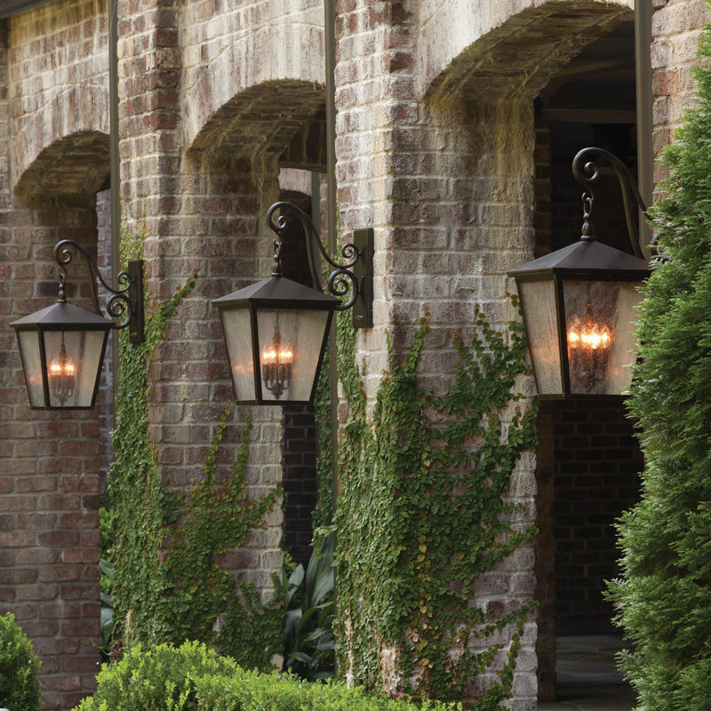 Trellis 3-Light Outdoor Wall Lantern, 22.25" H x 11" W x 11" D, Incandescent