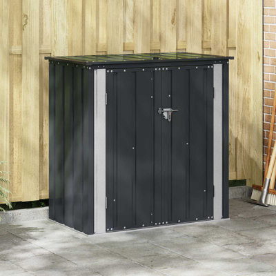 Coffre de rangement de jardin vidaXL noir 39,96 x 22,44 x 39,57 po en acier