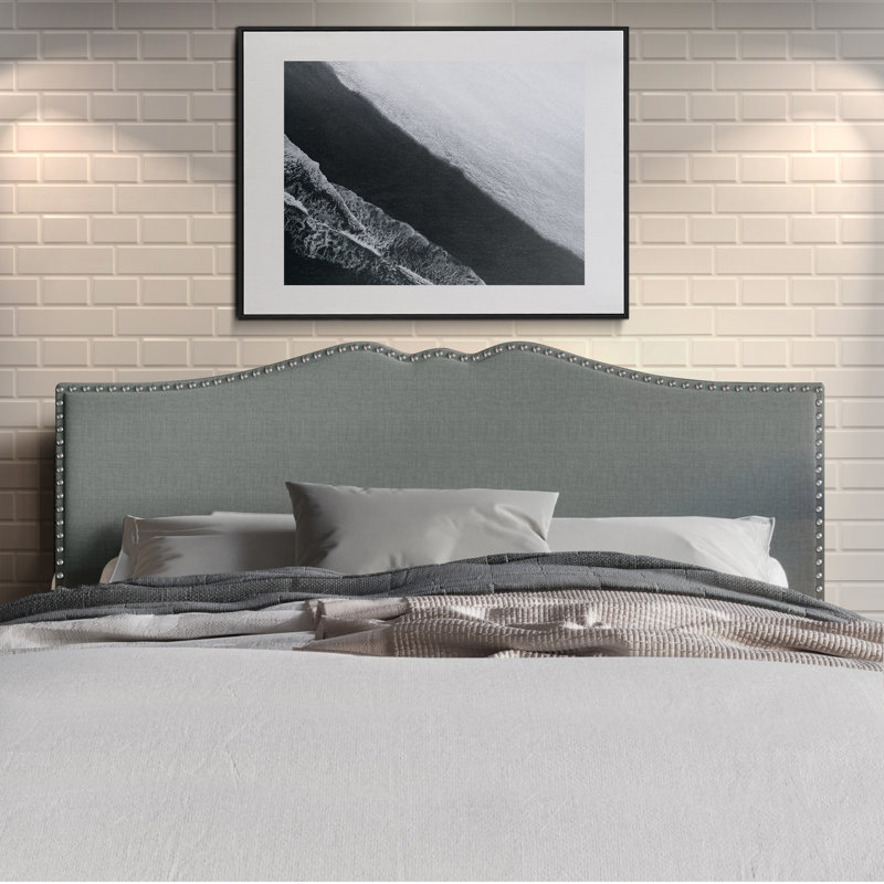 Isahbella Upholstered Headboard, Light Gray, Twin