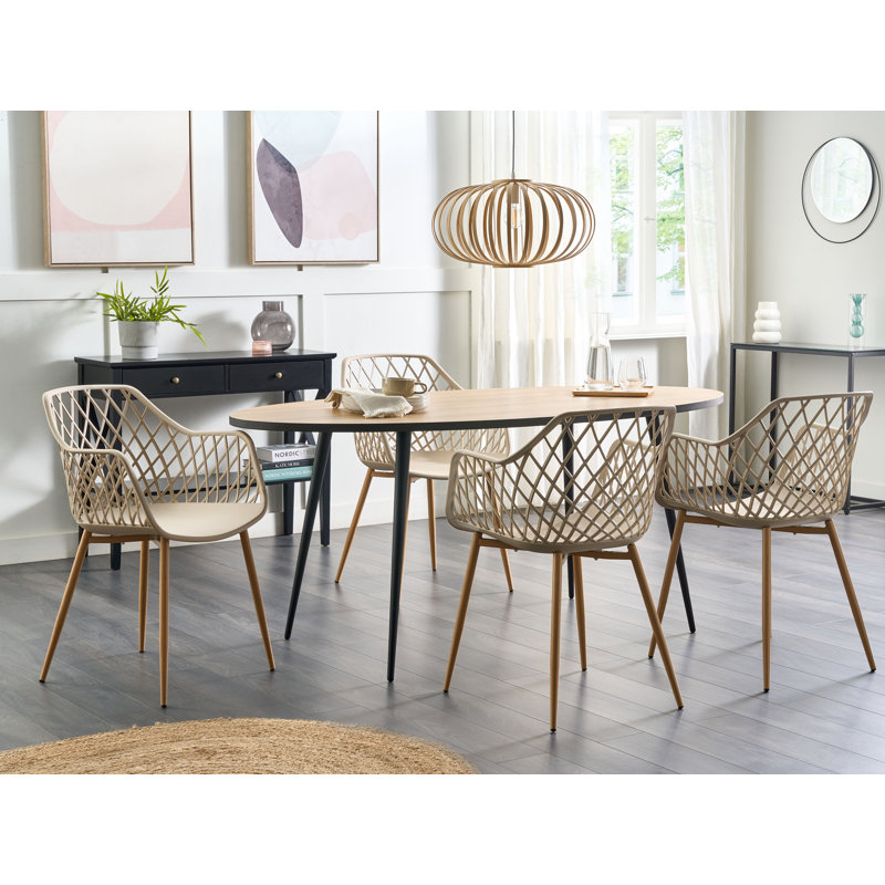 Brosh 46cm H Cross Back Armchair, Beige