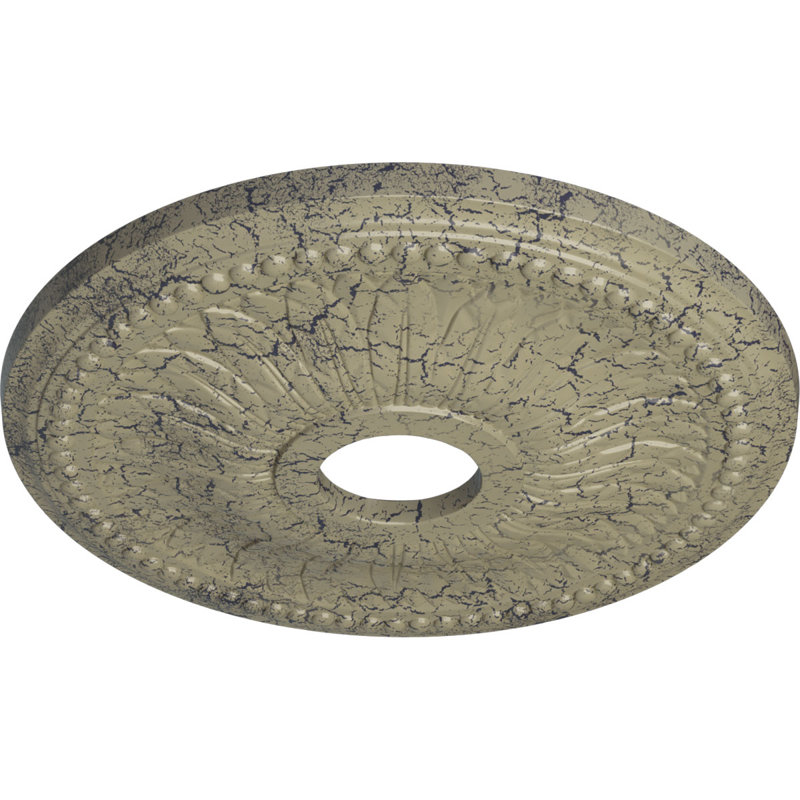 Médaillon de plafond Endurathane Vienna, DE 16 7/8 po x P 5/8 po (convient aux auvents jusqu'à 3 1/4 po), finition bronze frotté peint à la main