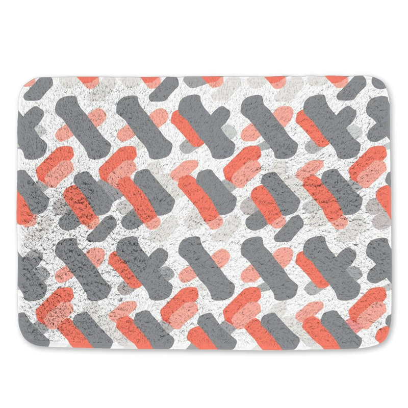 Tapis de bain en microfibre / microsuède Sylejman, L 17 po x L 24 po