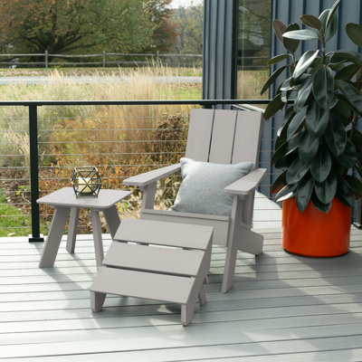Caislin Outdoor Adirondack Chair With Table