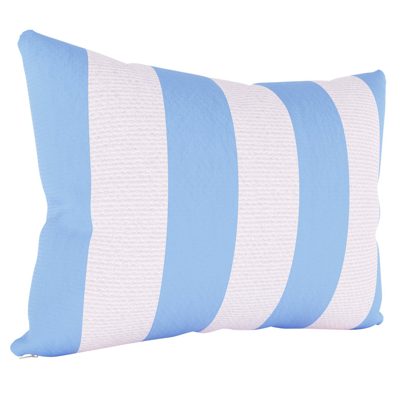 Coussin intérieur / extérieur Amala Sunbrella®, Sunbrella® à rayures Refuge Ocean