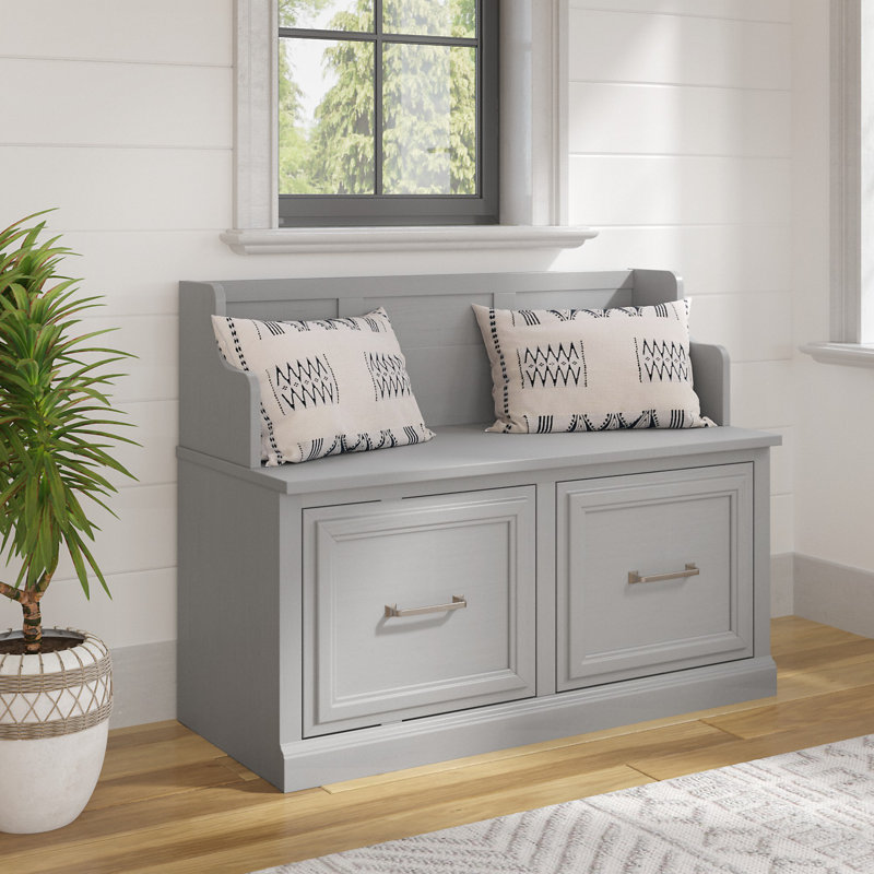 Banc de rangement Nara, Gris Cape Cod