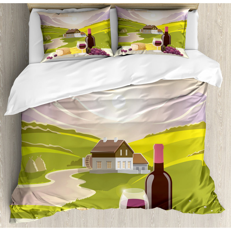 Rustic Duvet Cover, Queen Duvet Cover + 2 Pillow Shams
