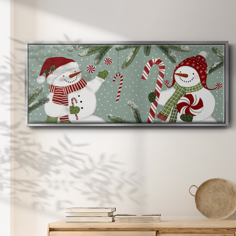 Frosty x 2, toile encadrée, H 8 po x l 20 po