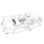 Canapé modulaire brun en cuir véritable-1723724508