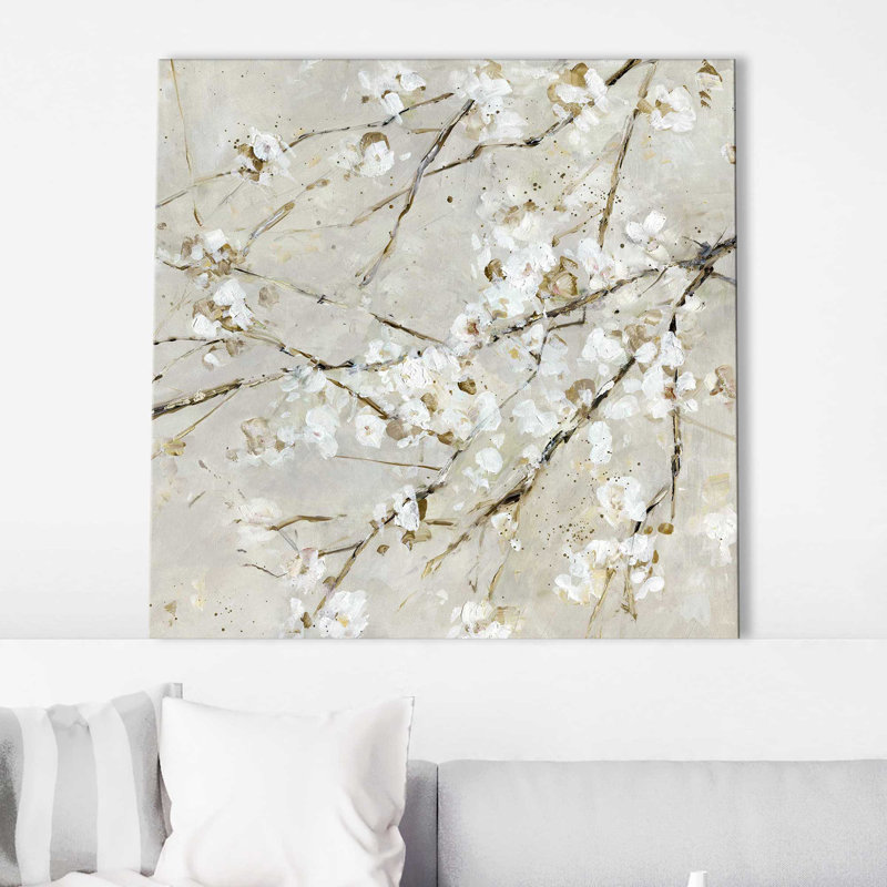 «Blossom Confetti» par Sally Swatland - peinture sur toile tendue, L 18 po x H 18 po, Toile tendue