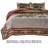  Red Microfiber 3 Piece Quilt Set-1651448639
