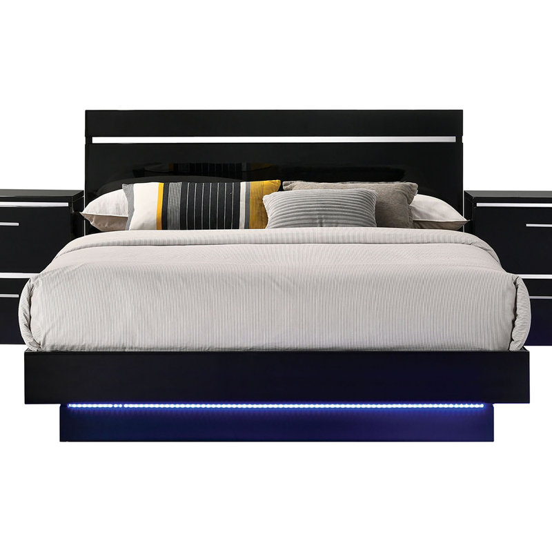 Arosh Solid Wood Platform Bed, KIng
