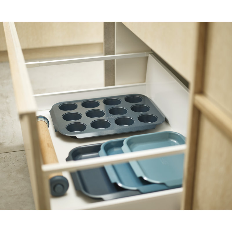 Joseph Joseph 12 Cup Non-Stick Steel Muffin Pan with Lid