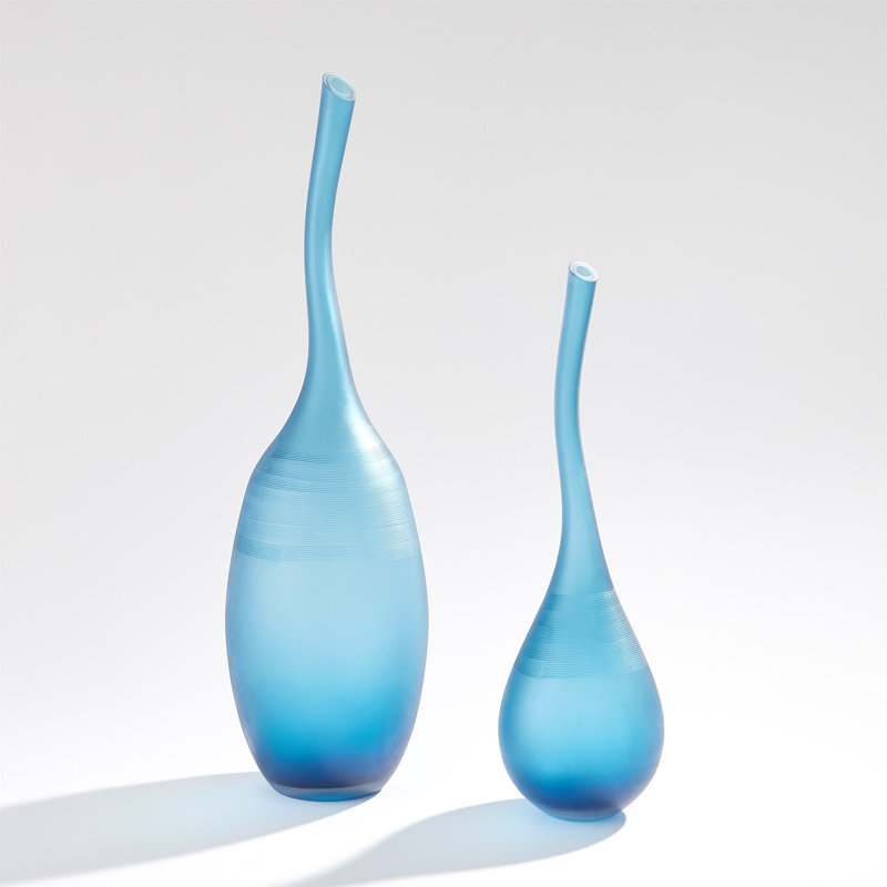 Curvature Bottle, 24.25" H x 7" W x 7" D, Blue
