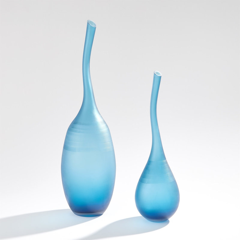 Curvature Bottle, 24.25" H x 7" W x 7" D, Blue