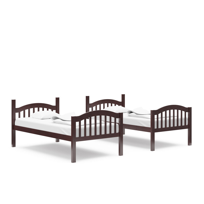 Long Horn Twin Over Twin Solid Wood Standard Bunk Bed by Storkcraft, Espresso