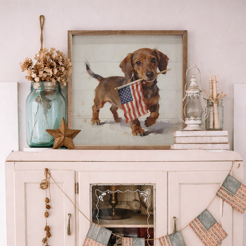 Patriotic Pets Dachshund, 24" H x 24" W