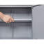 Armoire de rangement en métal, garde-manger avec double porte et tablettes, armoire de rangement avec pied de nivellement réglable-1178041045