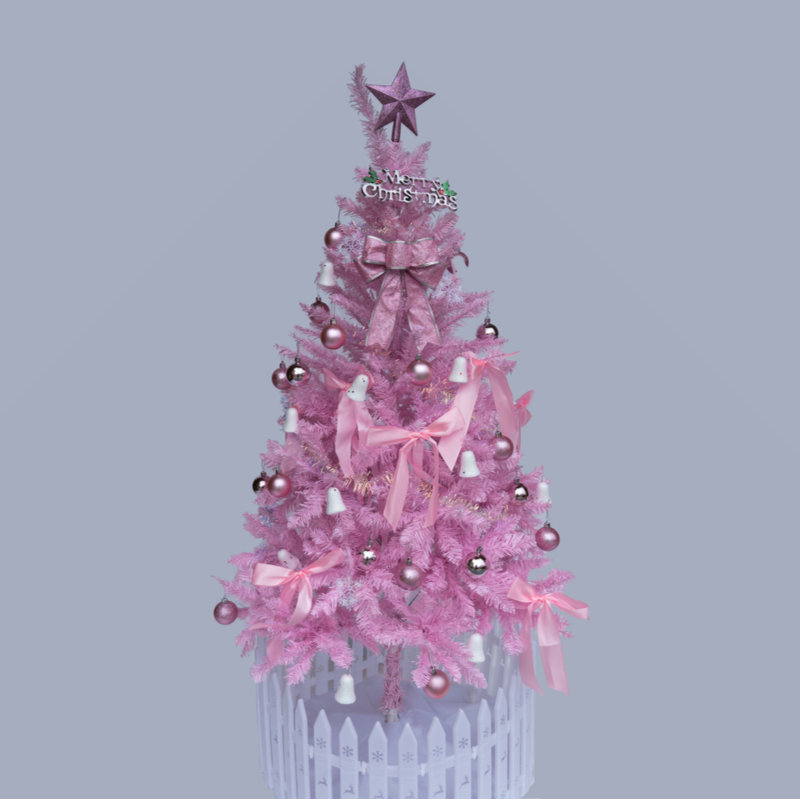 Arbre de Noël 5 pi rose, 4.9'