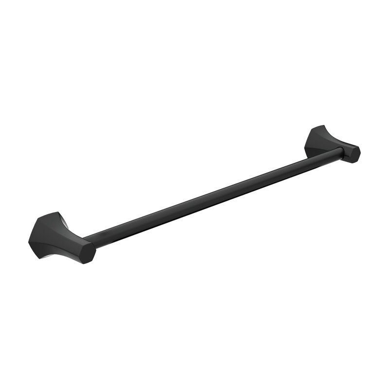 Barre à serviettes murale Locarno, Noir mat, 2.875" H x 27.5" L x 3.5" D