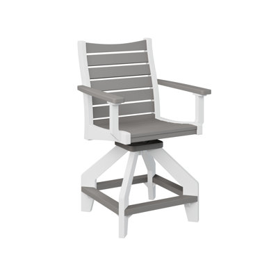 Chaise de comptoir pivotante Berlin Grey