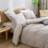 BESTOUCH Duvet Cover Set 100% Washed Cotton Linen Feel Lightweight-114986047-114986034